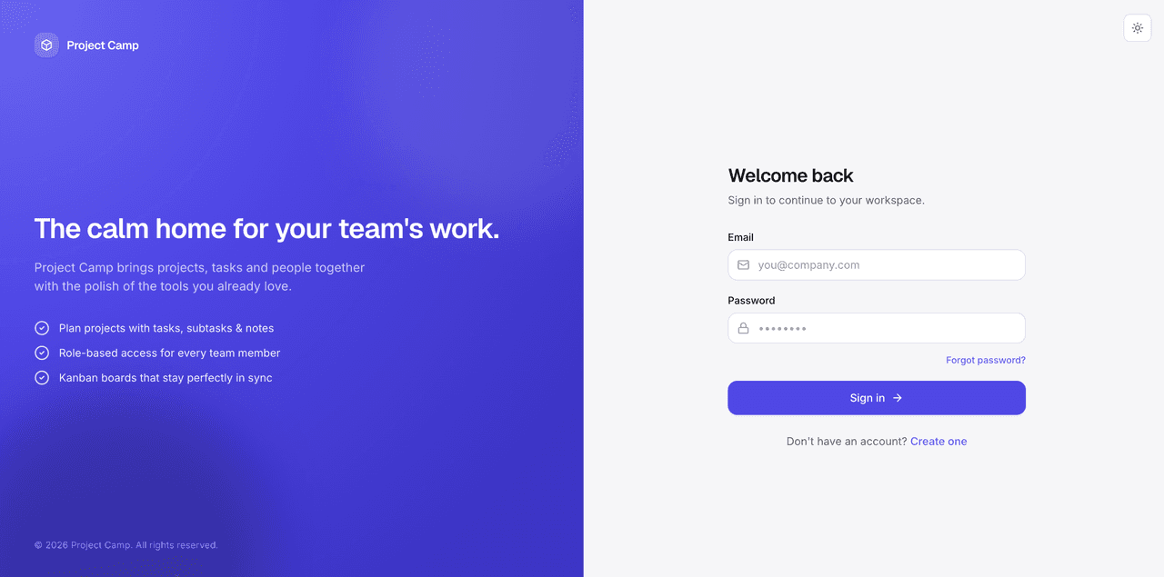 Project Camp preview